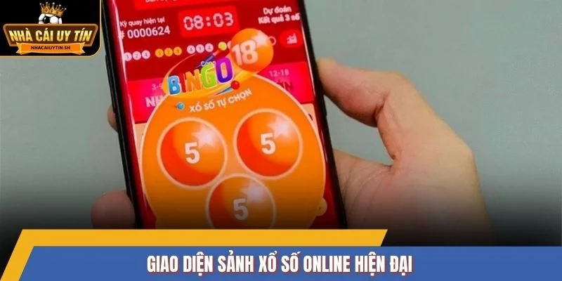 Giao diện sảnh xổ số online hiện đại